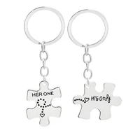 2pcspack personalized letter pendant her onehis only couple keychains fashion jewelry key chain accessories cute