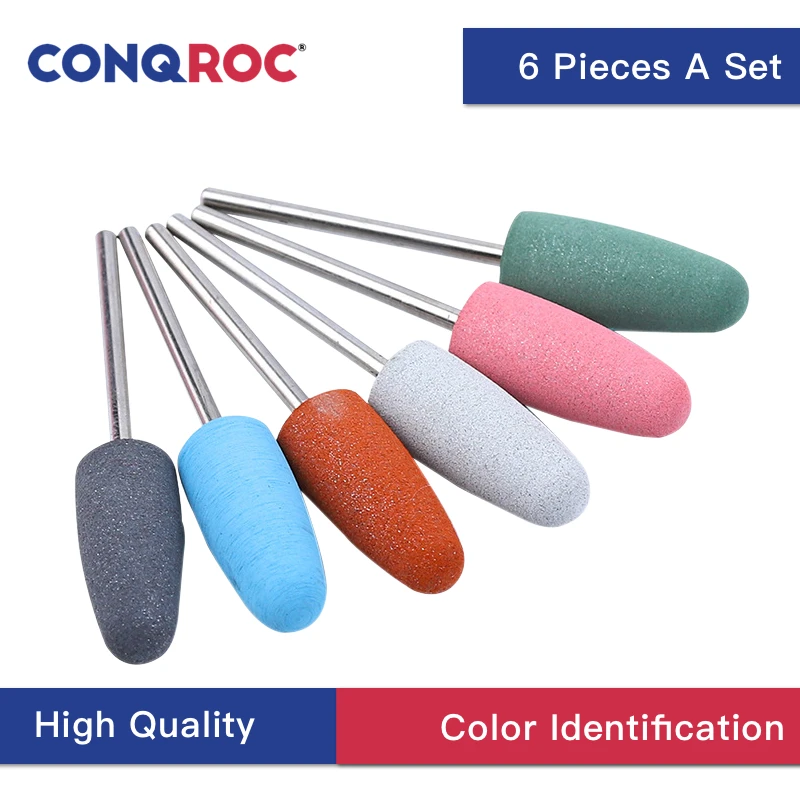 Набор сверл для ногтей комплект из 6 силиконовых насадок электрической мини