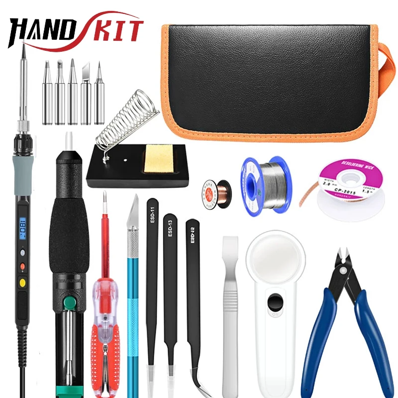 Паяльник Handskit Электрический с регулируемой температурой 22 шт. 220 В/110 В 80