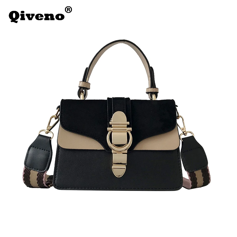 Женские Лоскутные сумки с клапаном сумочки в стиле ретро 2019 Маленькая кожаная