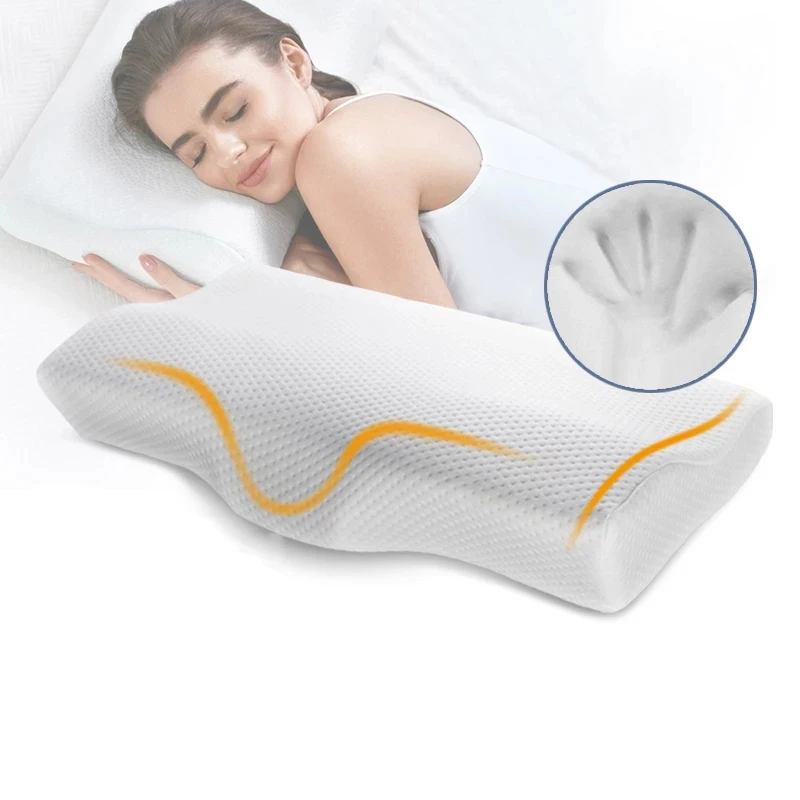 

Bedding Orthopedic Memory Foam Neck Pillow Butterfly-shaped Health Care Neck Pillow for Helping Sleep and Relieving Pain At Home