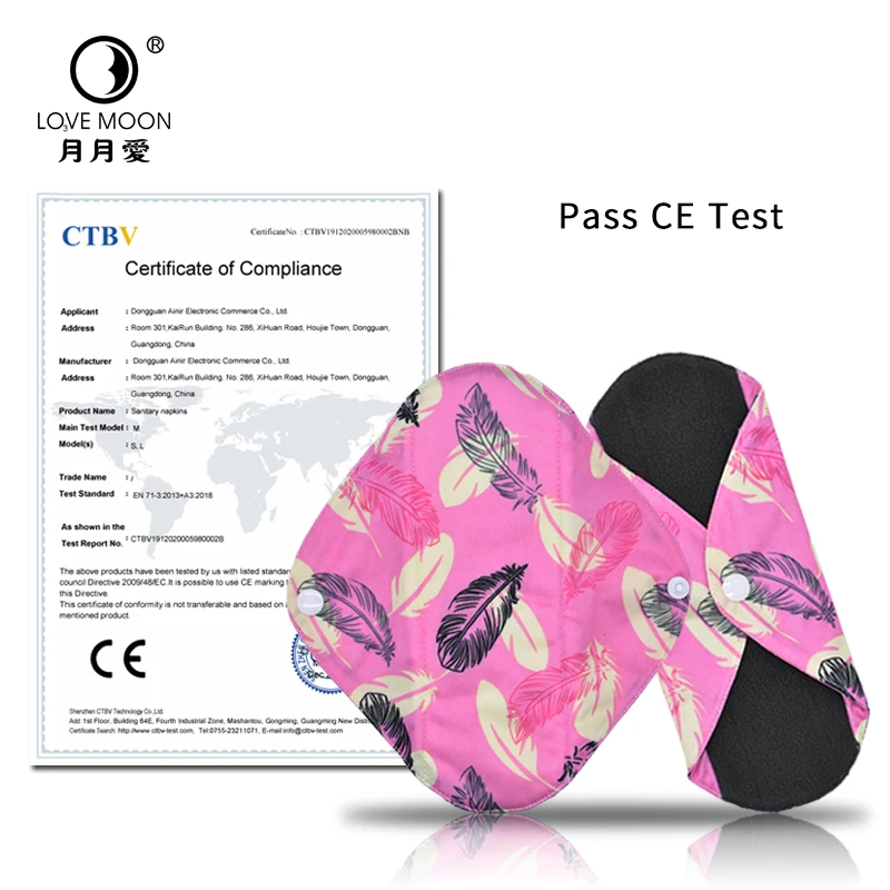 

5 Pcs Women Pads for Menstruation Reusable Menstrual Pads Menstrual Panties Liner Washable Bamboo Charcoal Cloth Sanitary Napkin