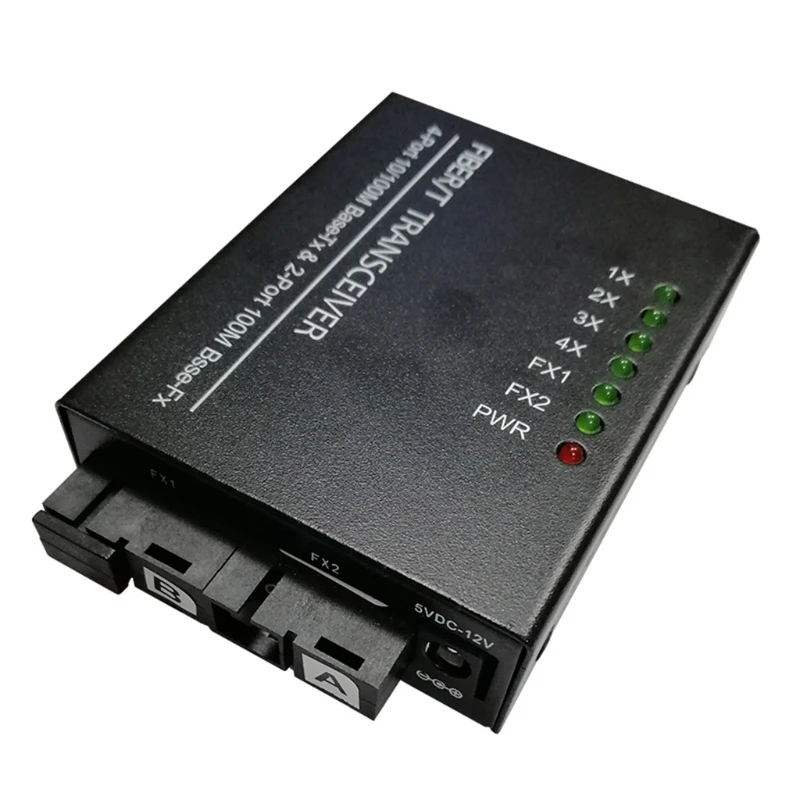 

Fiber Media Converter 100 M Fiber Transceiver 4 Electrical 100 M Ethernet Switch
