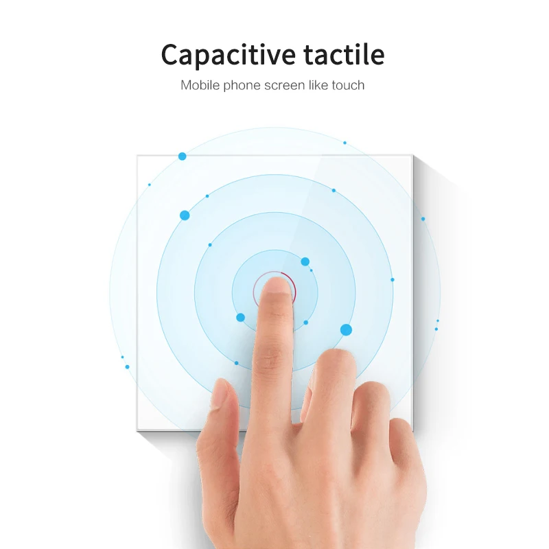 1/2/3 Gang Tuya Smart Life Glass Panel EU Standard Touch Switch Zero/Single Fire Line Voice Control Light Wireless Wall | Электроника