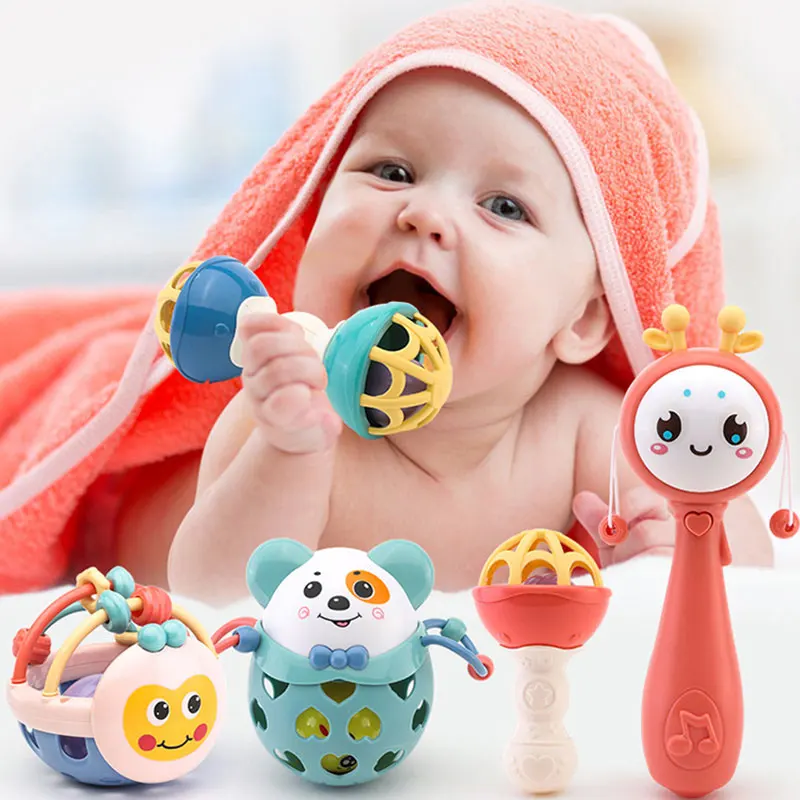 

Sliding Deer Tumbler Baby Rattle Education Toys For 0-12 Months Newborn Teether Rattle Infant Hand Bell Mobile Stroller Toy Gift