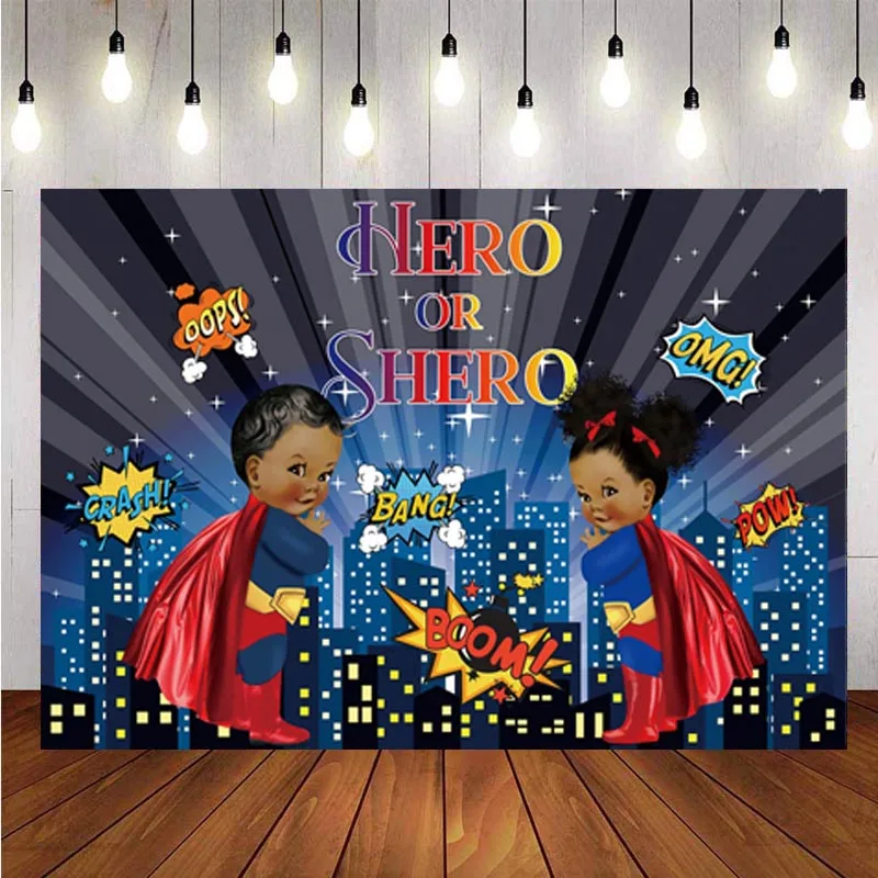 Фон для студийной фотосъемки с изображением супергероев пола раскрытия героев