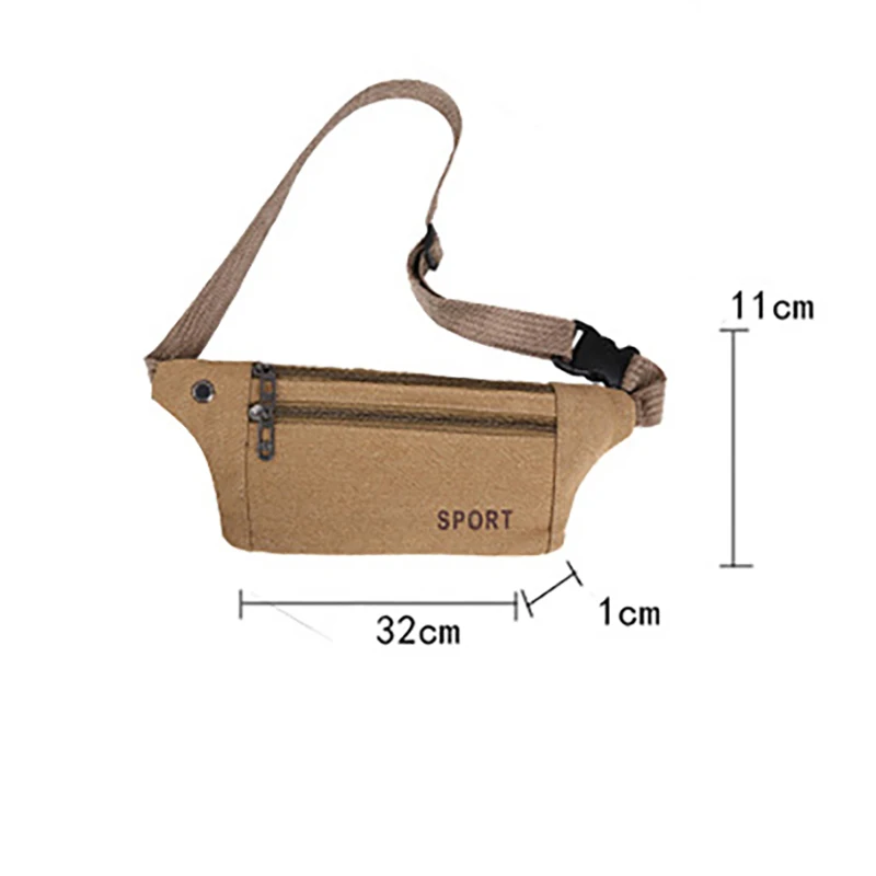 

Men Women Waist Bag Canvas Pack Bags Women Phone Money Belt Bags Travel Outdoor Sports Mountaineering Running Bag Belt Pouch