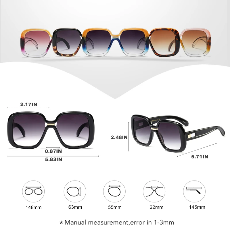 Очки солнцезащитные женские квадратные в стиле ретро с защитой Uv400|Женские очки| |