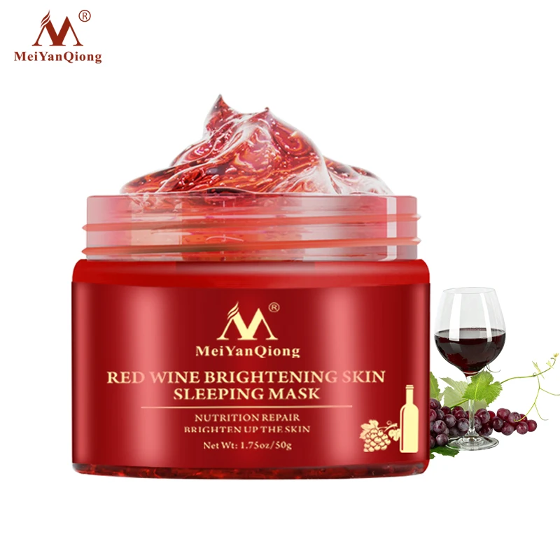 

Sleeping Mask Moisturizing Red Wine Essence Facial Mask Gel Whitening All Night Hydrating Repairing Aging Nutrition Brighten