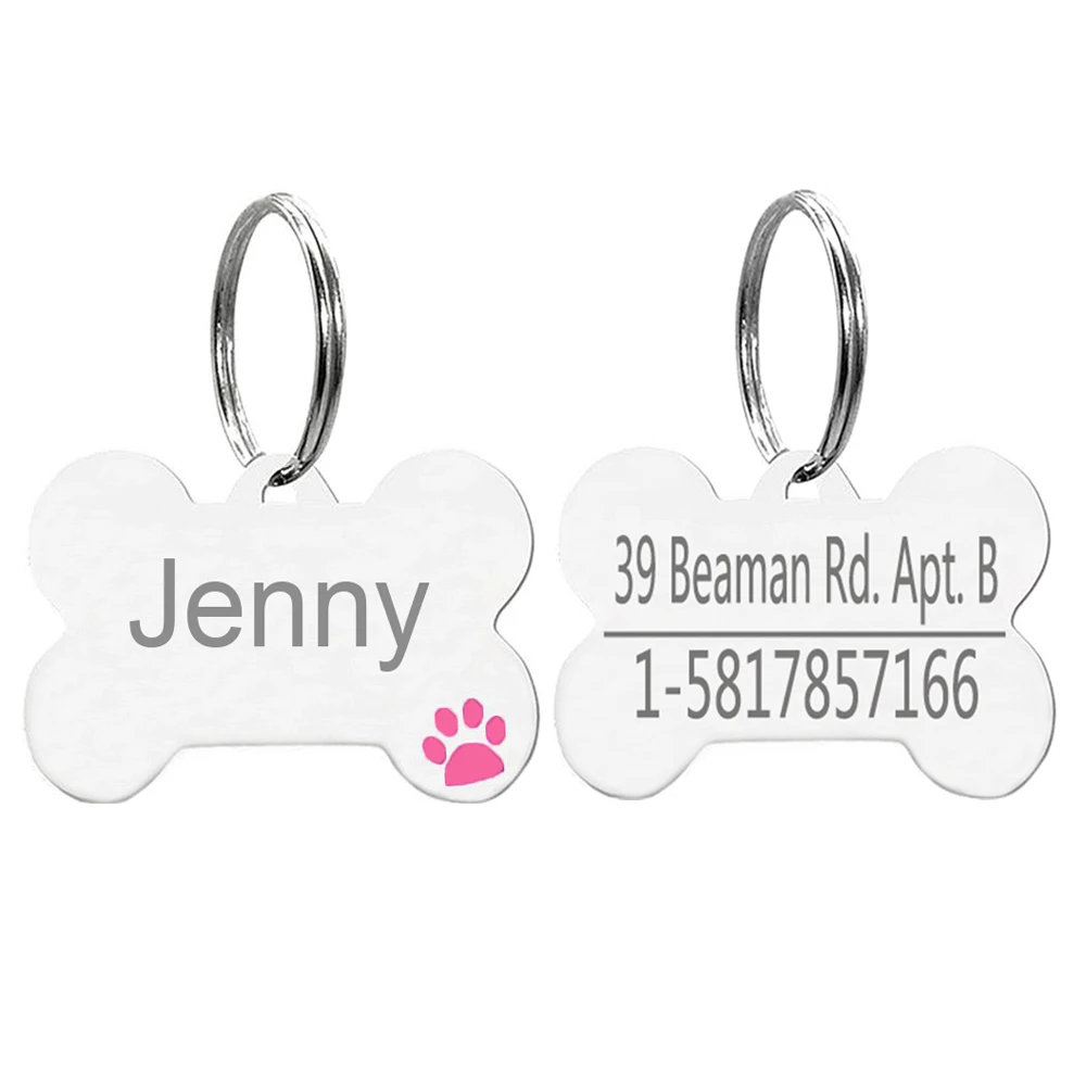 Персонализированная гравировка из нержавеющей стали в форме кости спереди и