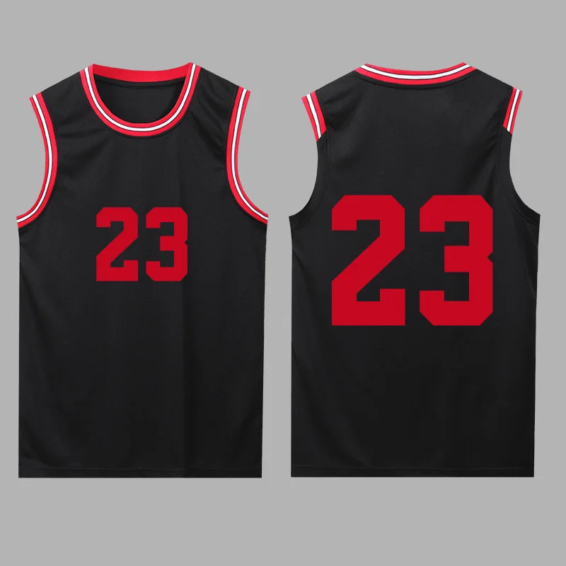 Men Women Basketball Jersey , Children Quick Dry College Basketball t-shirt , Basketball Shirts Youth Sports Uniform Kits Black