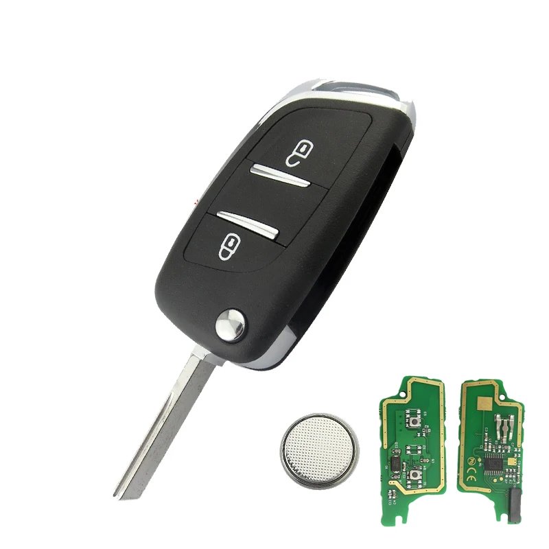OkeyTech ID46 чип модифицированный складной дистанционный брелок 3 BTN для peugeot 307 408 308 для Citroen C2 C3 C4 C5 C6 Xsara Grand Picasso