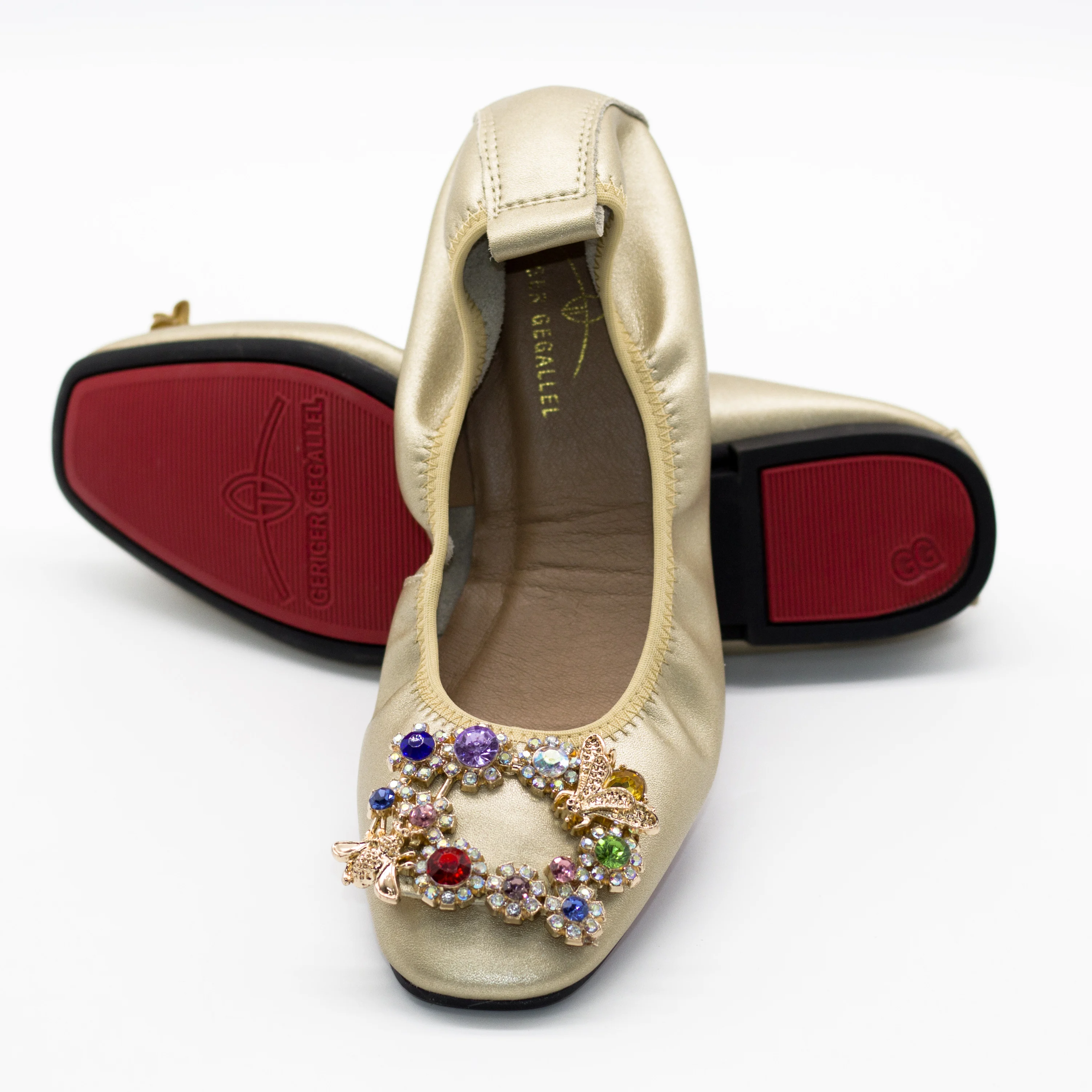 169-10 Women Flats Autumn Fall Shoes Female Footwear Slip on Loafers Genuine Leather Ballet Flats for Women Girls Dancing Flats