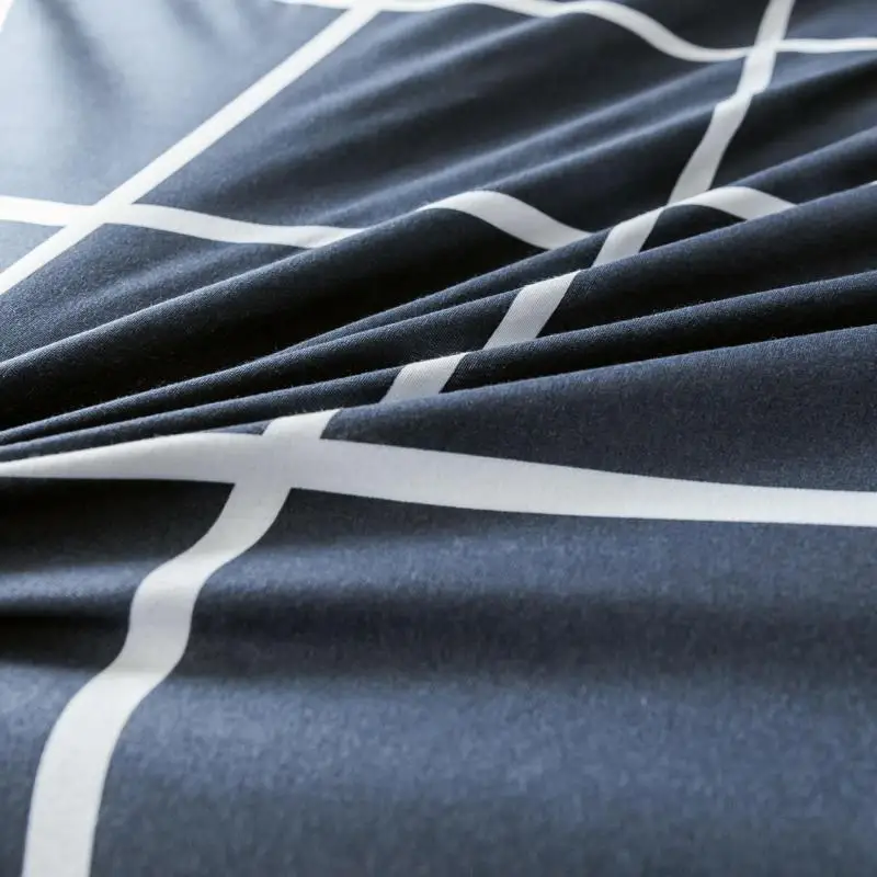 

Classic plaid style bedding set 5 size grid bed 3-4pcs/set AB side duvet cover set Pastoral bed sheet pillowcase 2020 new