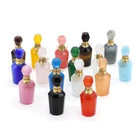 natural stone perfume bottle double hole pendant essential oil diffuser charms for jewelry making diy necklace accessories