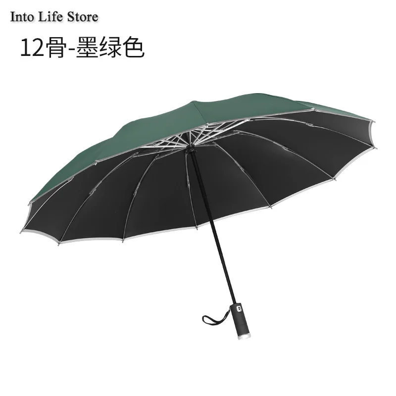 

LED Light Reverse Automatic Clear Umbrella Folding Parasols Car Sun Umbrella Beach 10K Strong Windproof Umbrellas Gift Ideas
