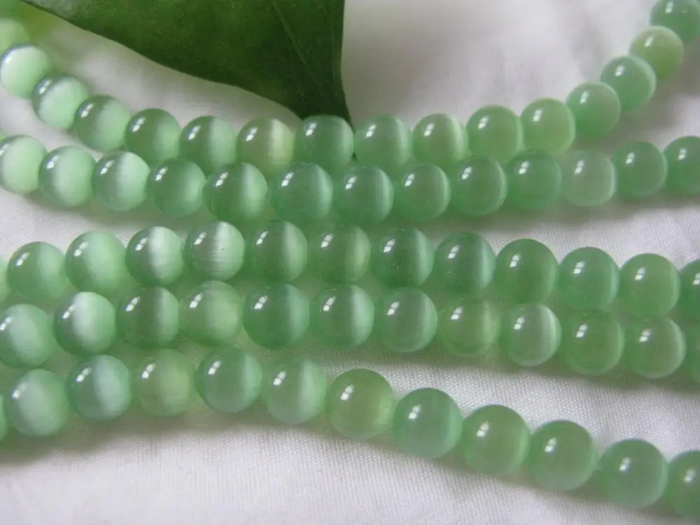 200+Beads/ 3 Strands Colorfast Gem Stone CATS EYE Opal Loose Beads+DIY Jewelry Bracelet Earrings Accessories 6mm D3 | Украшения и