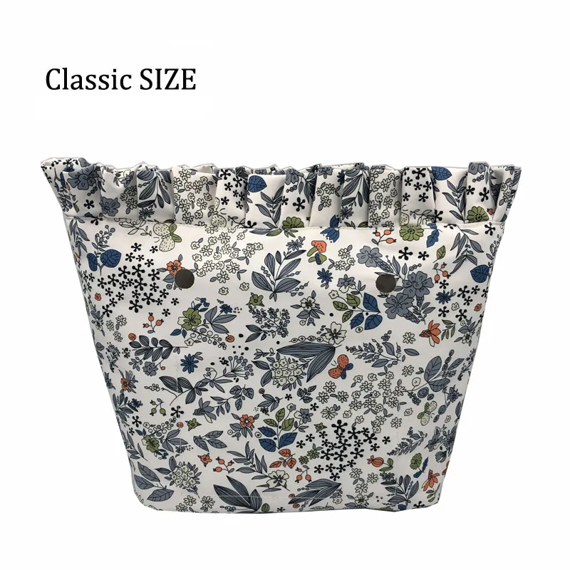 Floral Style 29 Цветочная окантовка подкладка красочный принт внутренний карман на молнии для классического мини Obag вставка с внутренним водонепроницаемым покрытием для O сумки - Цвет: Floral Style 29