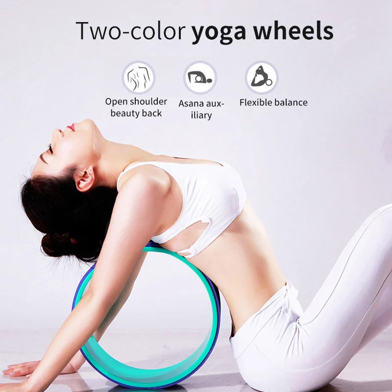 

Yoga Pilates Circle Yoga Wheel Fitness Roller Back Training Tool TPE Yoga Fitness Roller Wheel Slimming Training Equipment