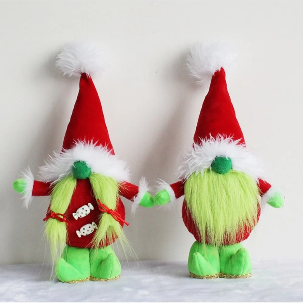 

Модные безликие гномы эльф кукла зеленые волосы кукла Рождественское украшение для вечерние 2021 новый год 2022 рождественские подарки Рождес...