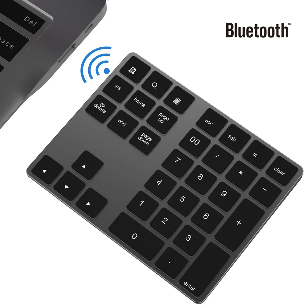 BT 3.0 Wireless Numeric Keypad 34 Keys Digital Keyboard for Accounting Teller Windows IOS Mac OS Android PC Tablet Laptop | Компьютеры и