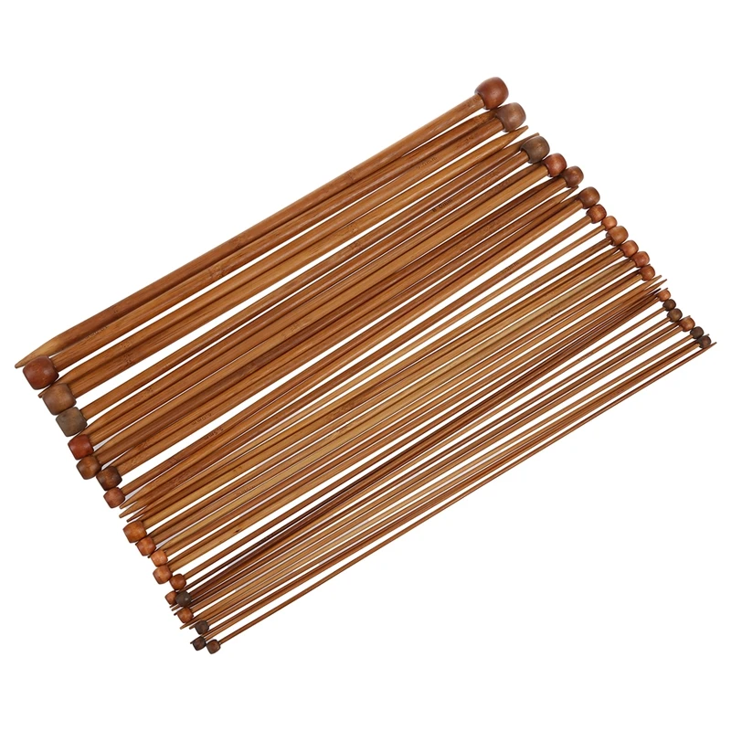Набор из 36 одиночных заостренных вязальные спицы карбонизированного бамбука 18