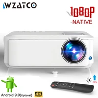 wzatco t59 4k projector full hd native 1080p android 10 0 wifi smart home cinema video led proyector portable hd i movie beamer