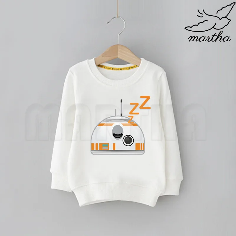 Bb8/Детская толстовка с капюшоном и милым принтом Звездные войны детская одежда