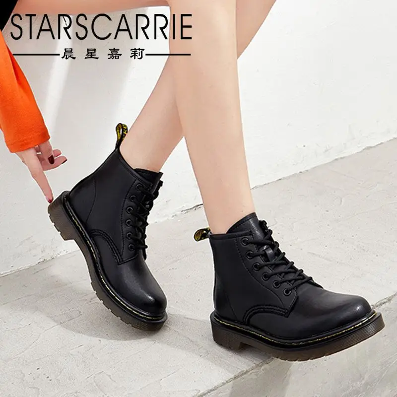 

Riding boots women's tide 2021 new British style leather retro all-match mid-tube short boots couple male motorcycle boots