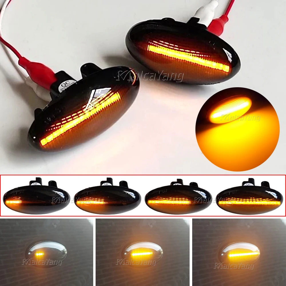 

LED Dynamic Turn Signal Lamp Blinker For Peugeot 307 206 407 107 607 1007 Sequential Side Marker Light For Citroen C1 C2 C3 C5