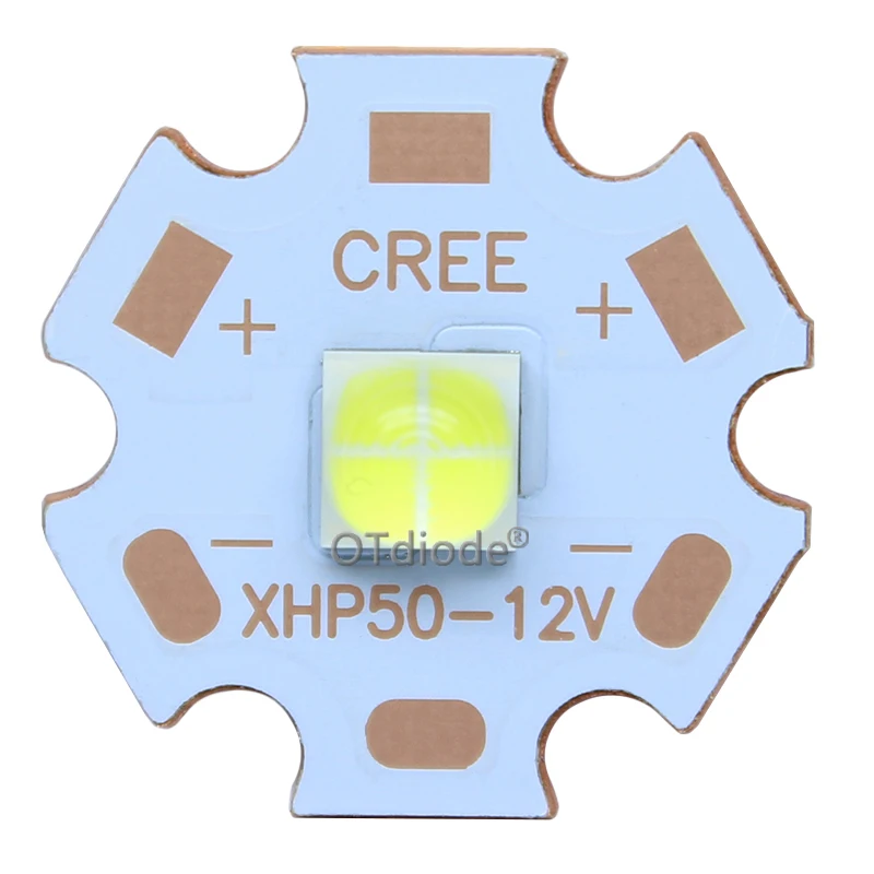 10PCS China XHP50 Cold Whtie 6500-7000K LED Diode Emitter 6V12V on 16mm 20mm MCPCB DTP Copper Board Plate replace 18W CREE | Освещение