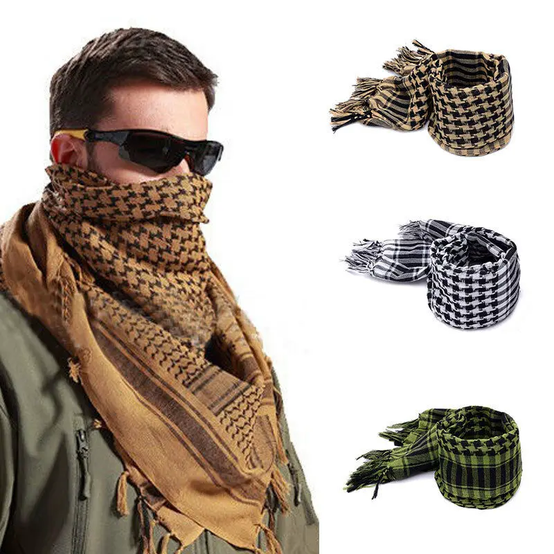Fashion Mens Lightweight Square Outdoor Shawl Military Arab Tactical Desert Army