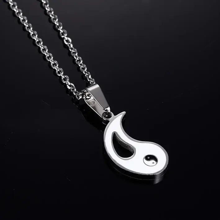 Новый Китайский Мистический Yin Yang кулон Цепочки и ожерелья из нержавеющей стали