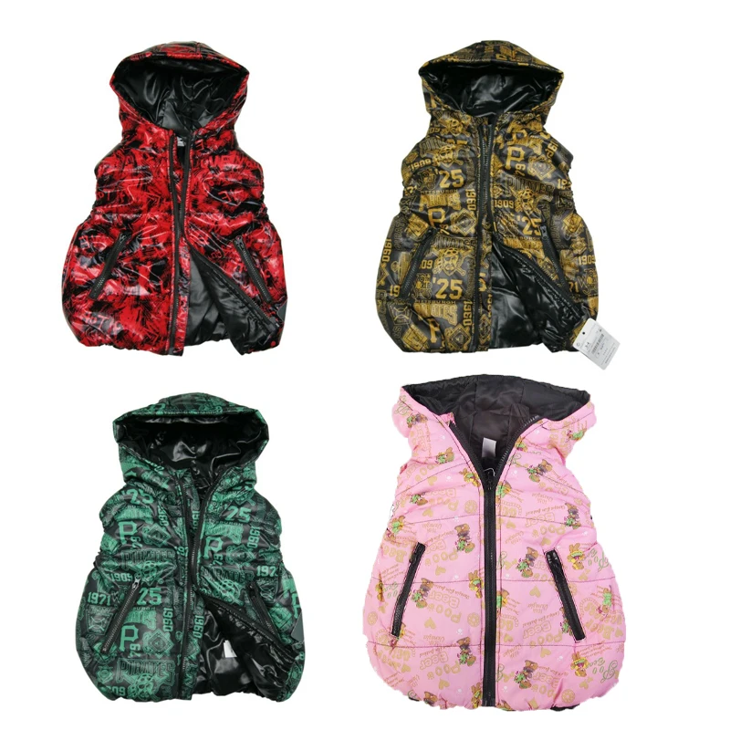 2021 платье майка для девочек Осенняя детская теплая хлопковая жилетка на пуху