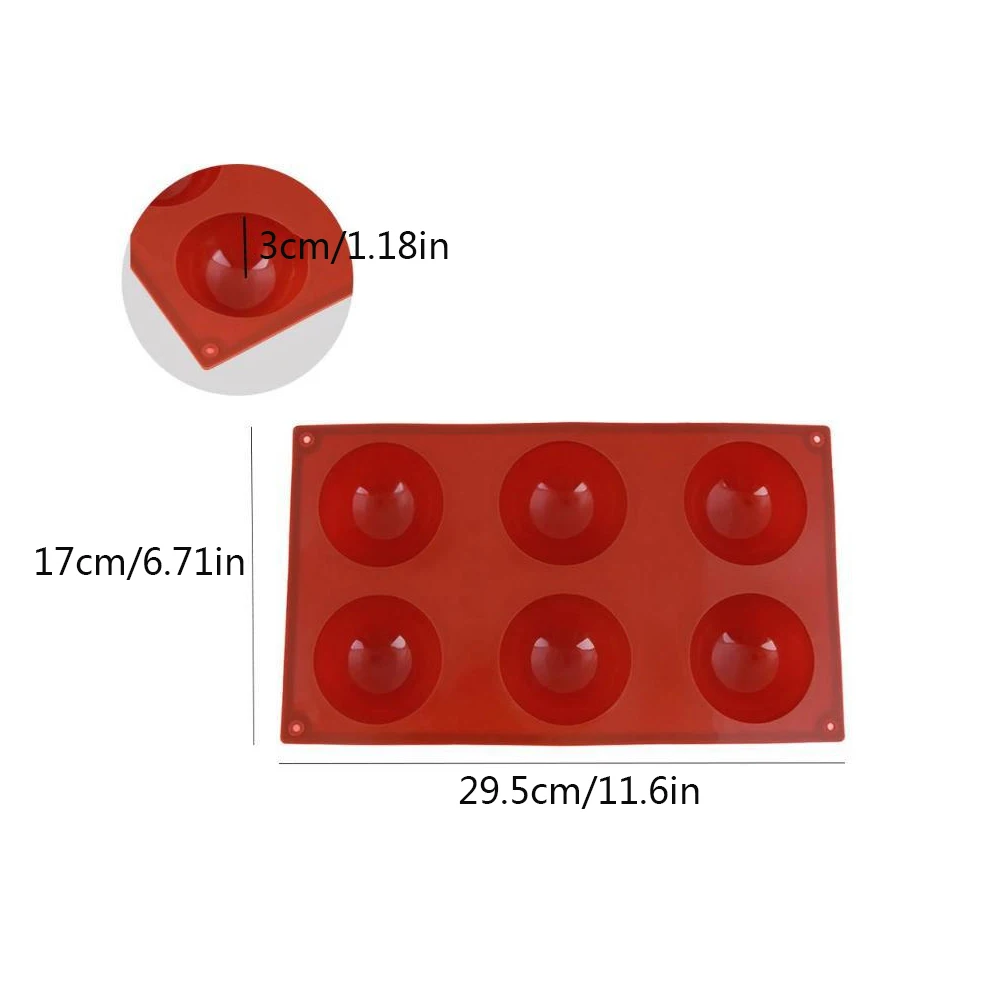 

Silicone Mold Cake Pastry Baking Tools Food Grade Ball Sphere Non Stick Candy Pudding Mousse DIY Round Shape Dessert Mould