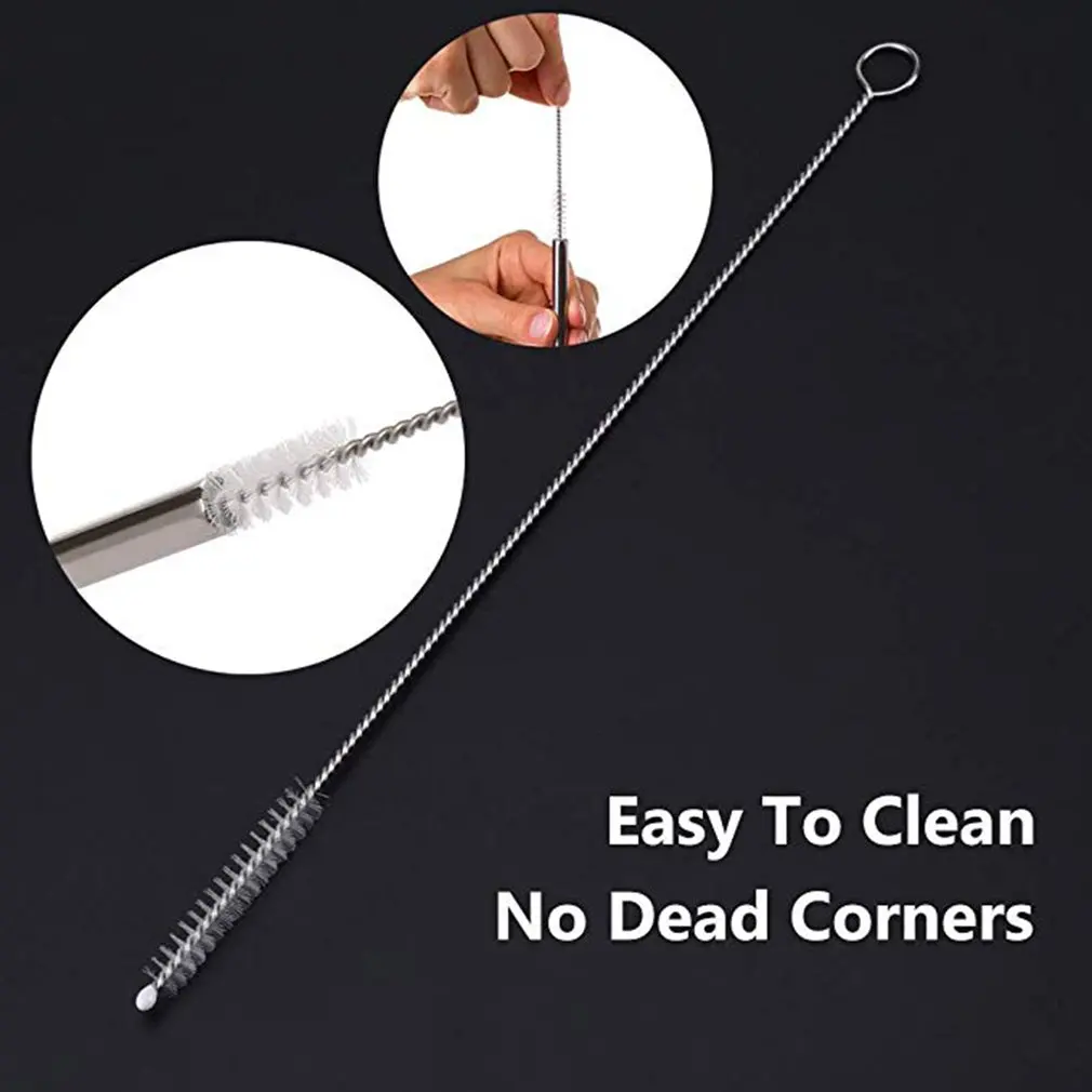 

10pcs Colorful Metal Straw Set Reusable Straw 304 Stainless Steel Drinking Straw with Brush Eco-Friendly Straw For Mugs
