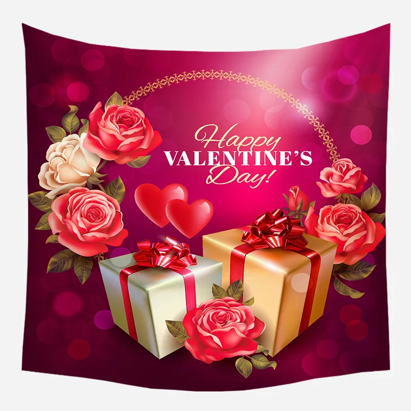 

Valentine's Day Tapestry Wedding Wall Rugs Proposal Dress Up Wedding Room Decor