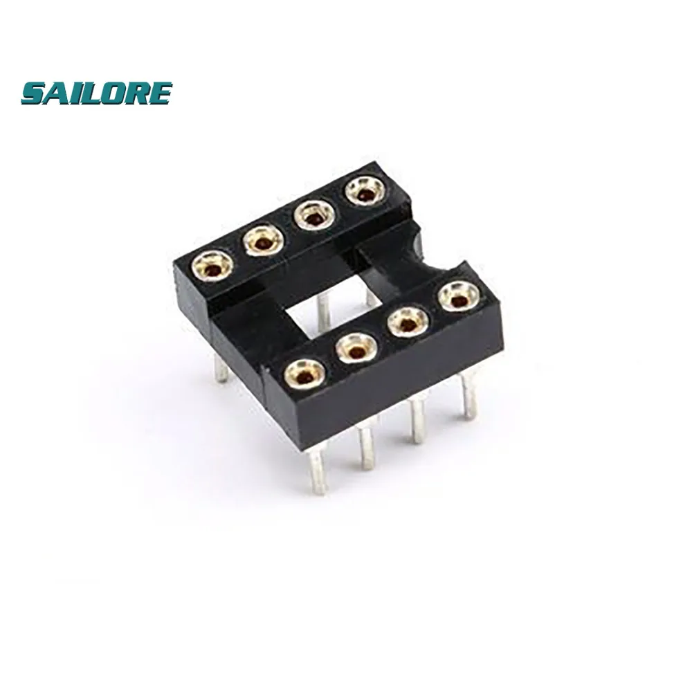 

30 шт., адаптер для розетки с круглым отверстием, 8 контактов, 2,54 мм, DIP IC (если вам нужно другое количество, свяжитесь с нами)