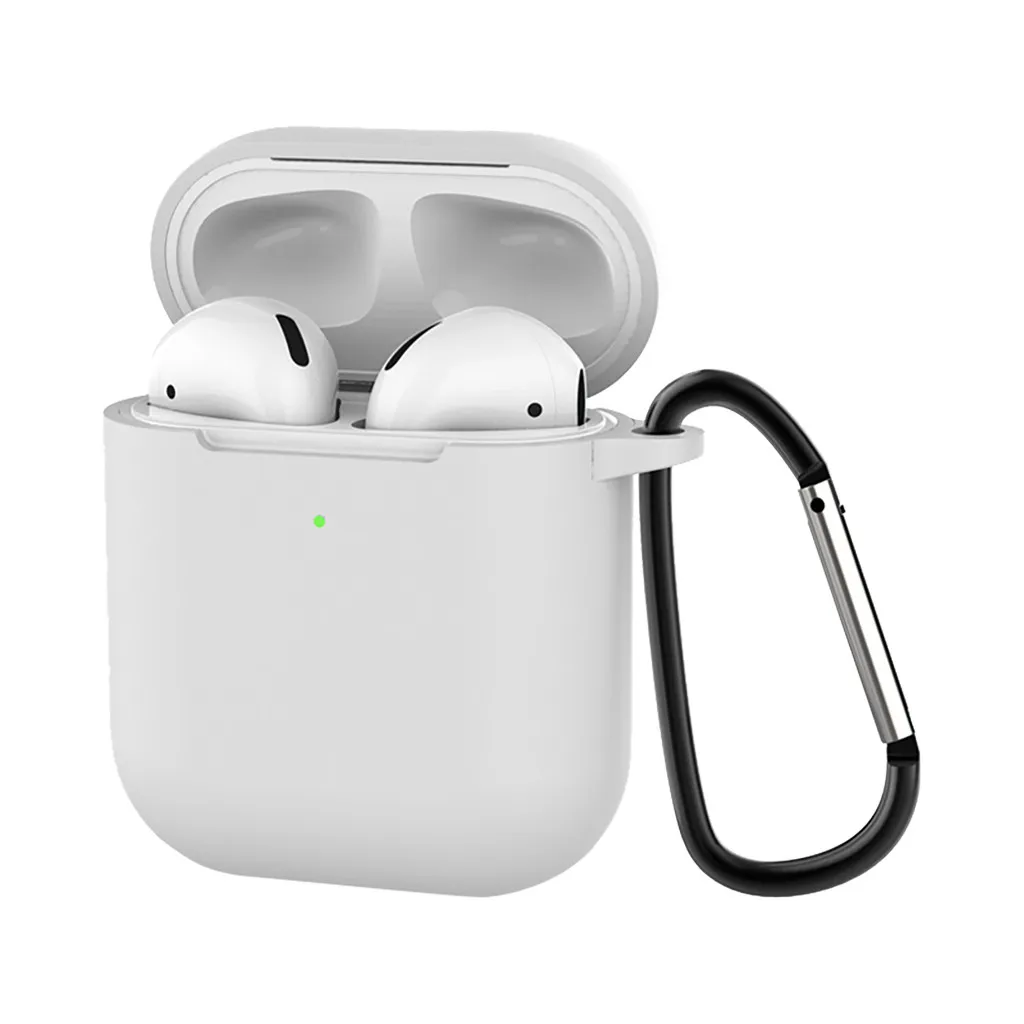 Силиконовый чехол для Apple Airpods AirPods 2 зарядная коробка кожухи головных телефонов с