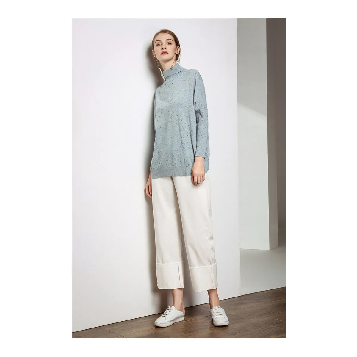 

LA.TENDRE Women Knitted Turtleneck Sweater New Design On Sale 2020 Casual Soft Comfortable Fashion Daily Basic Pullovers Tops