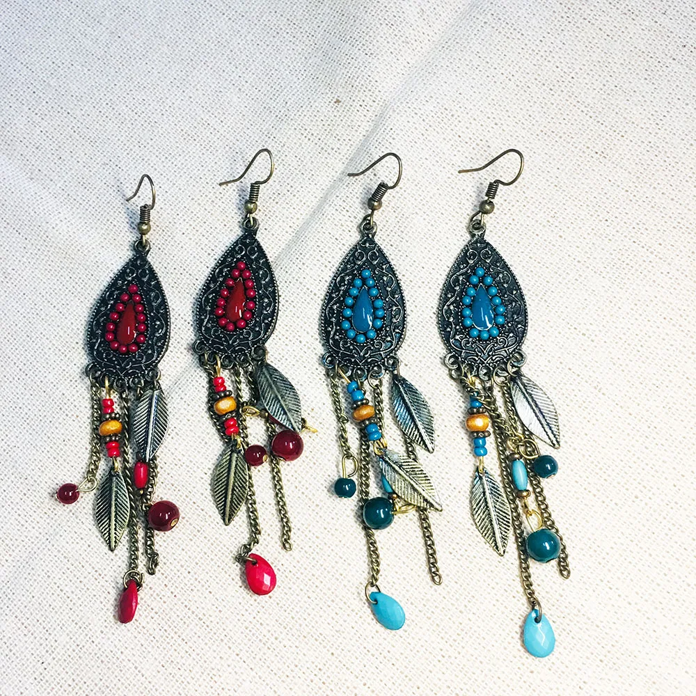 Бохо ювелирные изделия летние серьги для женщин Ловец снов Висячие Популярные