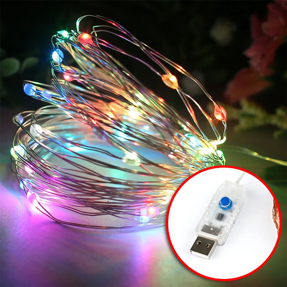 Наружный светодиодный usb светильник s праздничная Новогодняя сказочная гирлянда