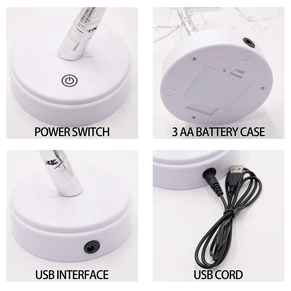 fairy tree night light led christmas decoration usbbattery night lamp for holiday bedroom indoor kids gift bar home table lamp free global shipping