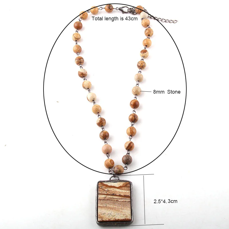 Женское Ожерелье-чокер MOODPC прямоугольное ожерелье с подвеской из натурального