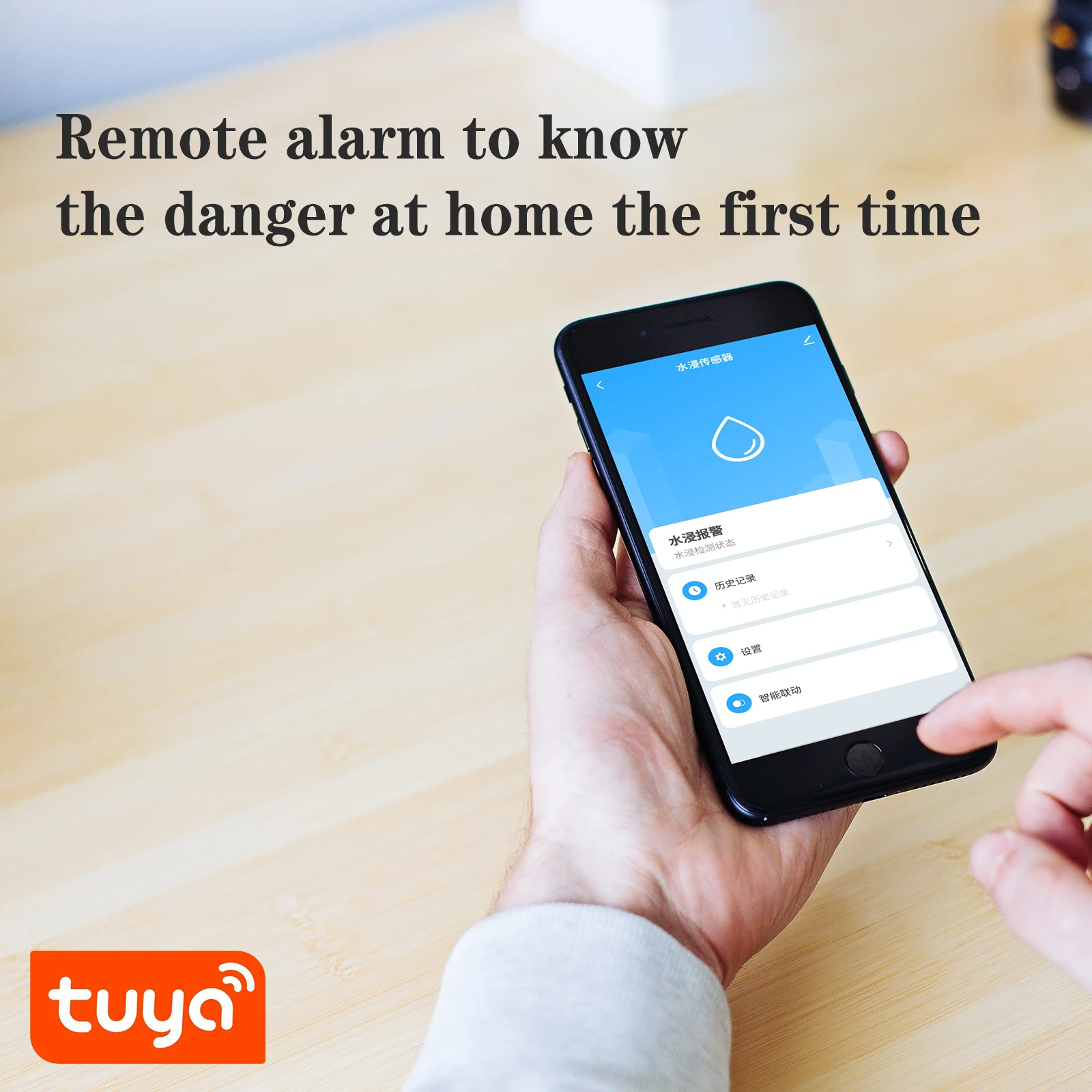 

Kitchen Water Leakage Sensor Basement 60dB Sound Tuya Wifi Alarm Warehouse Building Automation Security Protection