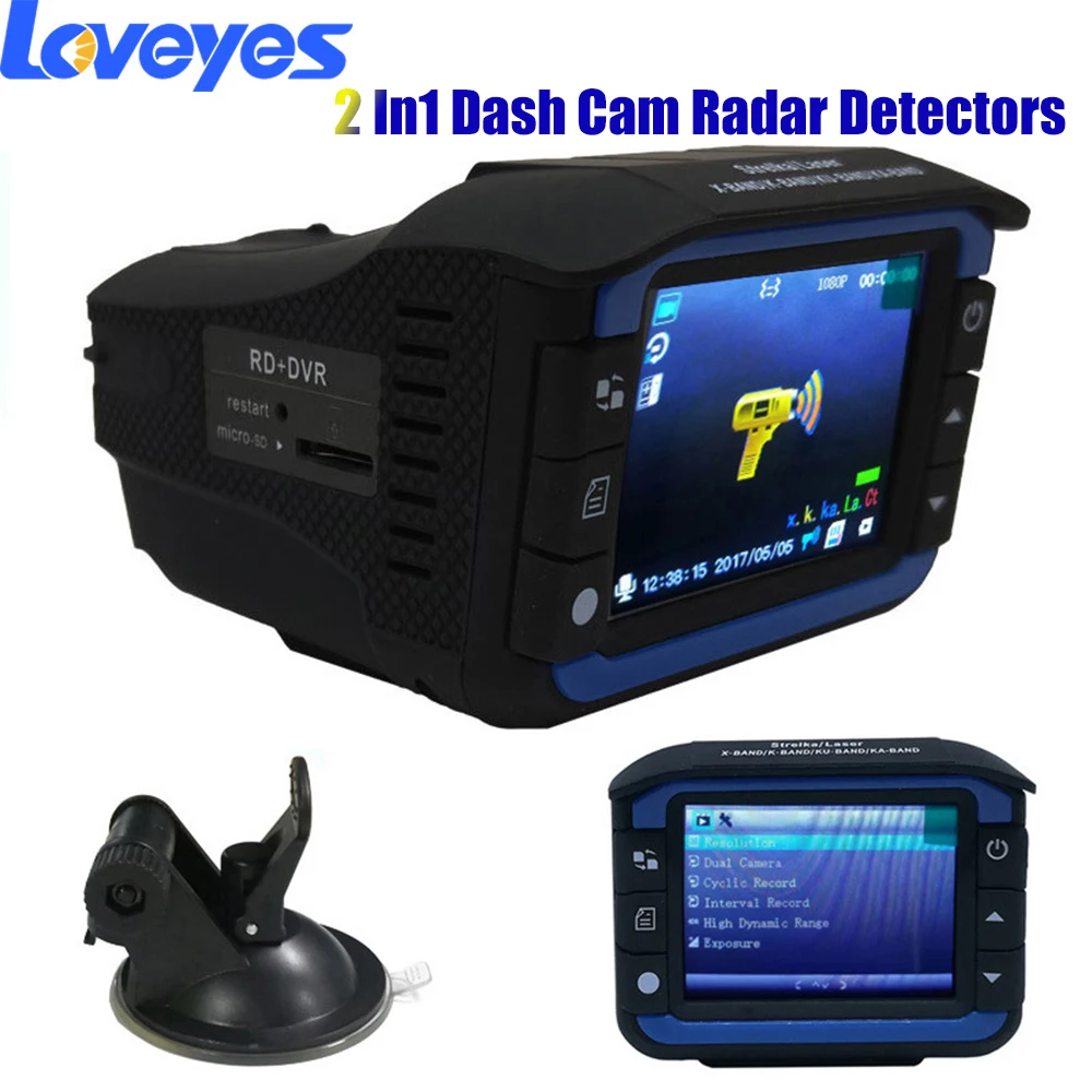2 In 1 Dash Cam Radar Detectors Early Warning Speed Measuring Electronic Dog HD Machine Car DVR Cameras Video Surveillance VG3
