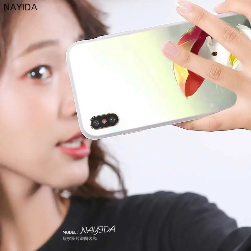 Силиконовый мягкий чехол для телефона iPhone 13 12 11 Pro X XS Max XR 8 7 6 Plus SE 2020 Кролик мышь