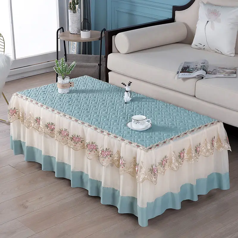 

Cotton Polyester Rectangle Home Tea Table Skirt Wedding Party Decoration Table Cover Table Cloth for Events Dining Tablecloth