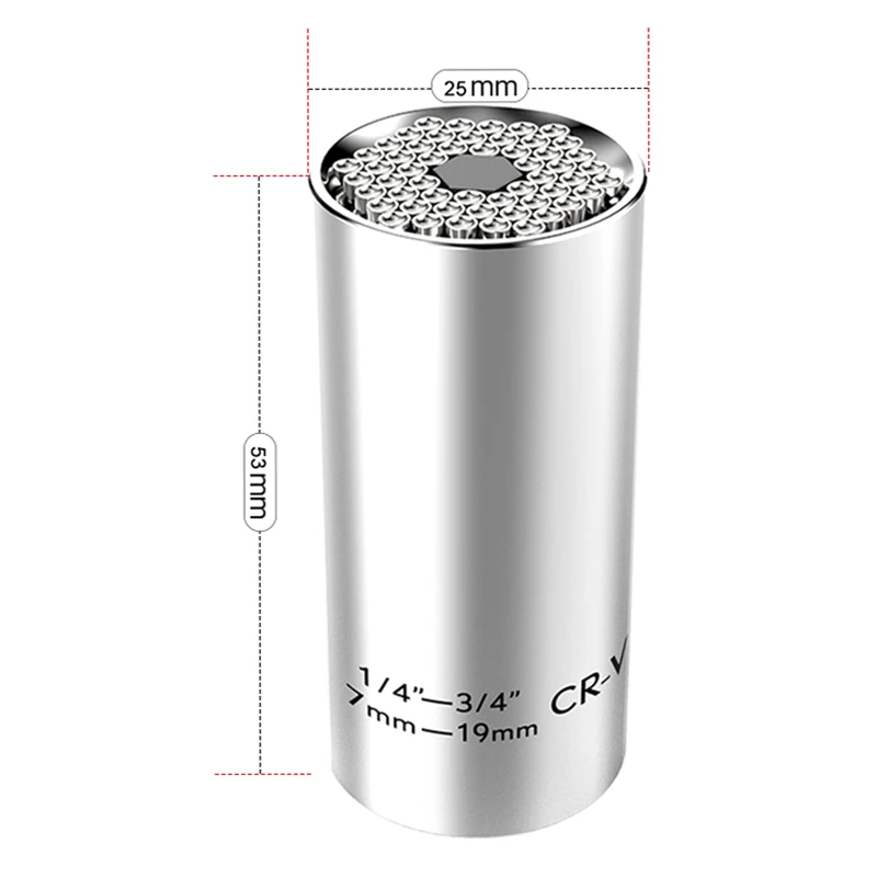 3 шт. универсальный гаечный ключ набор для всей поверхности головы розетка рукав 7