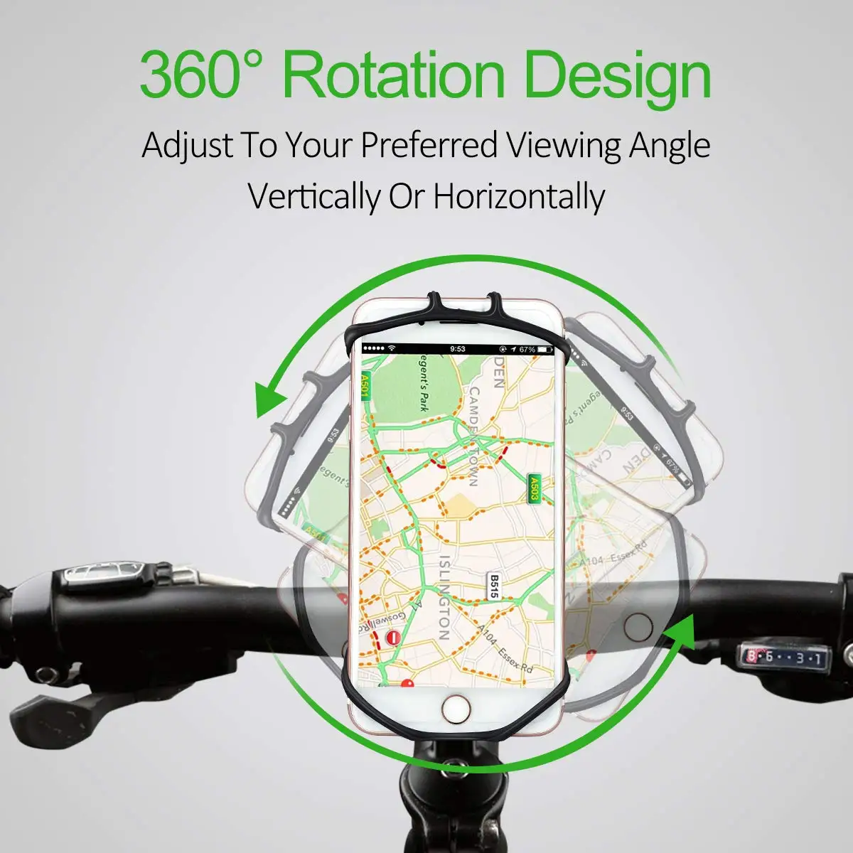 Велосипедный силиконовый держатель телефона мотоцикл руль велосипеда для iPhone